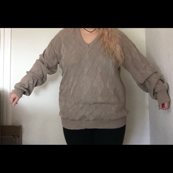 Tan Grandpa Sweater (Also Available in Blue) - Picture 1 of 4